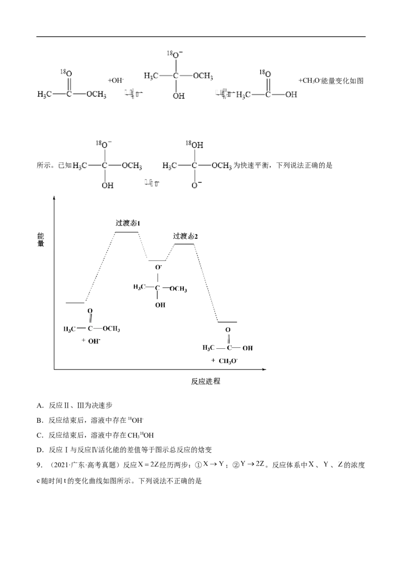 易错点21化学反应速率-备战2023年高考化学考试易错题（原卷版）_05高考化学_通用版（老高考）复习资料_2023年复习资料_专项复习_备战2023年高考化学考试易错题（全国通用）