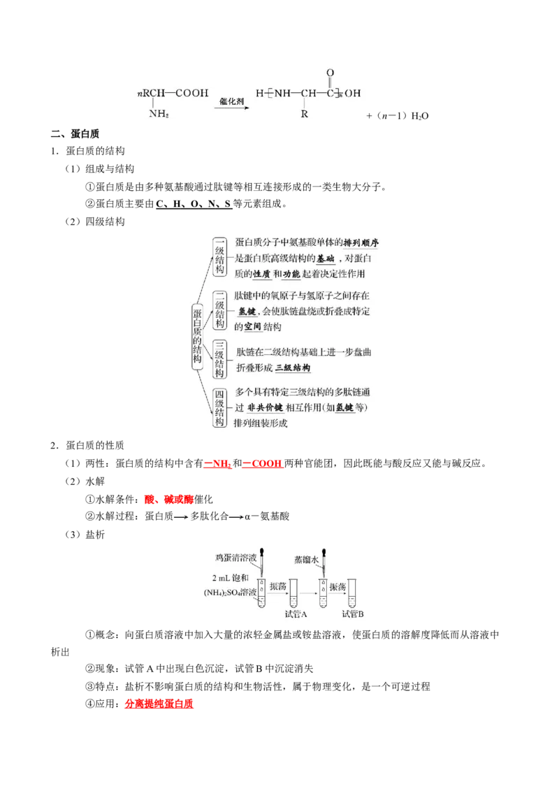 知识清单30+营养物质+有机合成与推断-口袋书2024年高考化学一轮复习知识清单_05高考化学_2024年新高考资料_1.2024一轮复习_2024年高考化学一轮复习知识清单