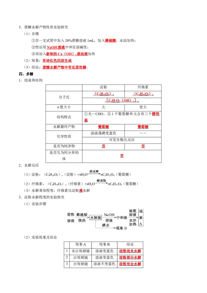 知识清单30+营养物质+有机合成与推断-口袋书2024年高考化学一轮复习知识清单_05高考化学_2024年新高考资料_1.2024一轮复习_2024年高考化学一轮复习知识清单