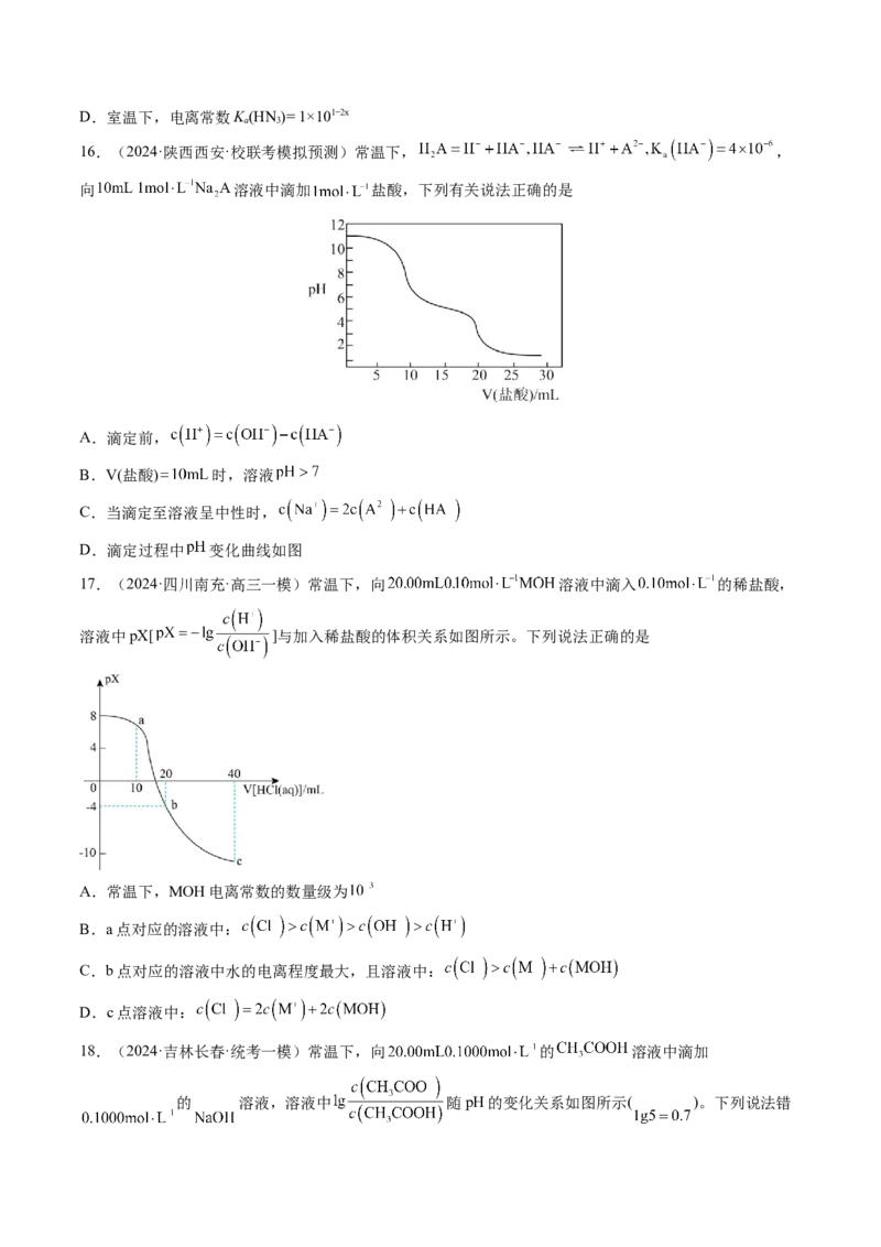 押新高考卷第13-14题电化学原理与应用、电解质溶液曲线（原卷版）_05高考化学_2024年新高考资料_5.2024三轮冲刺_备战2024年高考化学临考题号押题（新高考通用）323031313