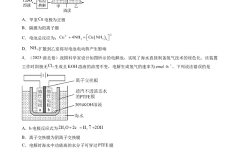 押新高考卷第13-14题电化学原理与应用、电解质溶液曲线（原卷版）_05高考化学_2024年新高考资料_5.2024三轮冲刺_备战2024年高考化学临考题号押题（新高考通用）323031313