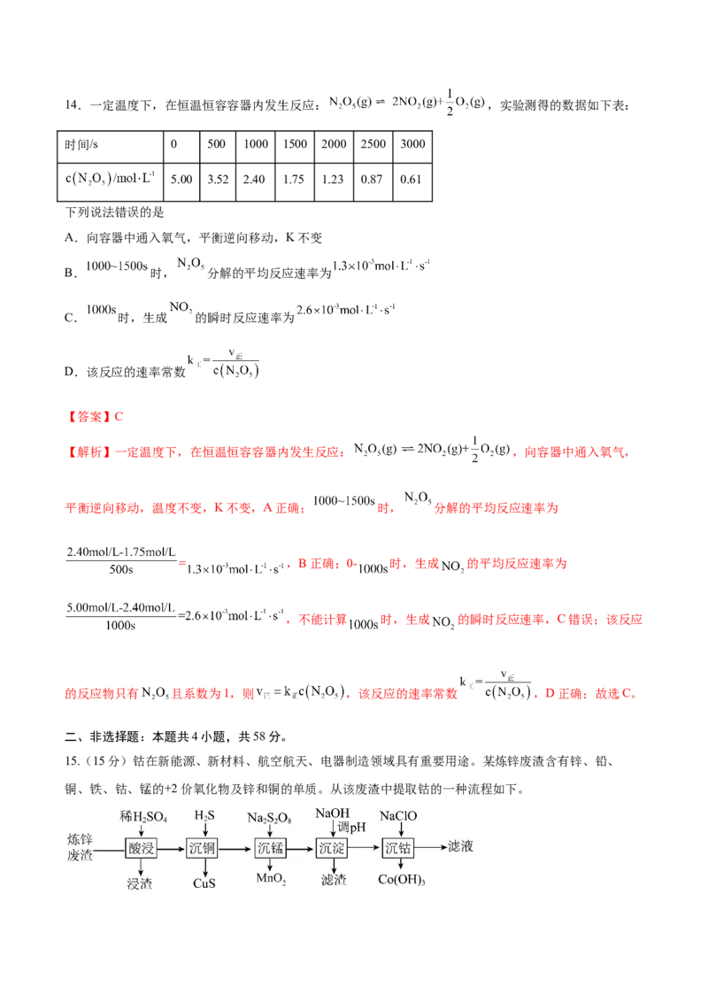 信息必刷卷04（河北专用）（解析版）_05高考化学_2025年新高考资料_2025考前信息卷_2025年高考化学考前信息必刷卷（河北专用）34330545