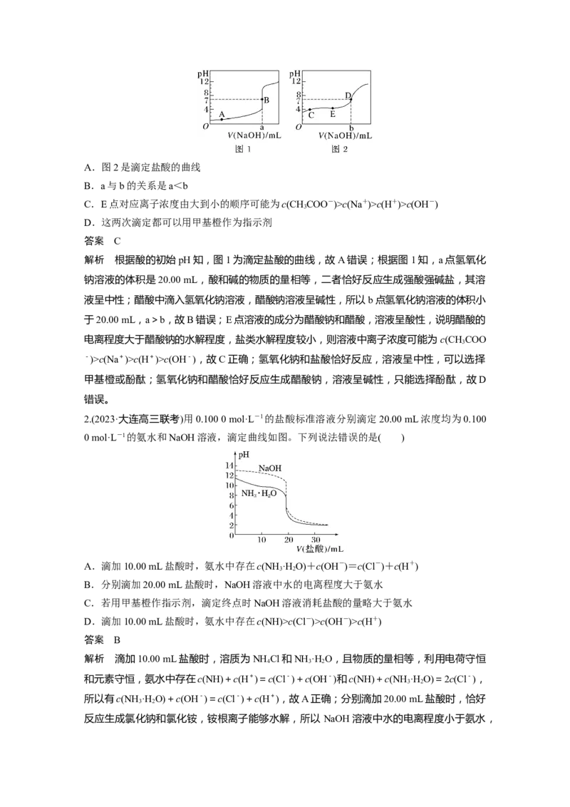 大单元四　第十二章　第56讲　溶液中的粒子平衡曲线分类突破_05高考化学_2025年新高考资料_一轮复习_2025大一轮复习讲义+课件（完结）_2025大一轮复习讲义化学教师用书Word版文档全书