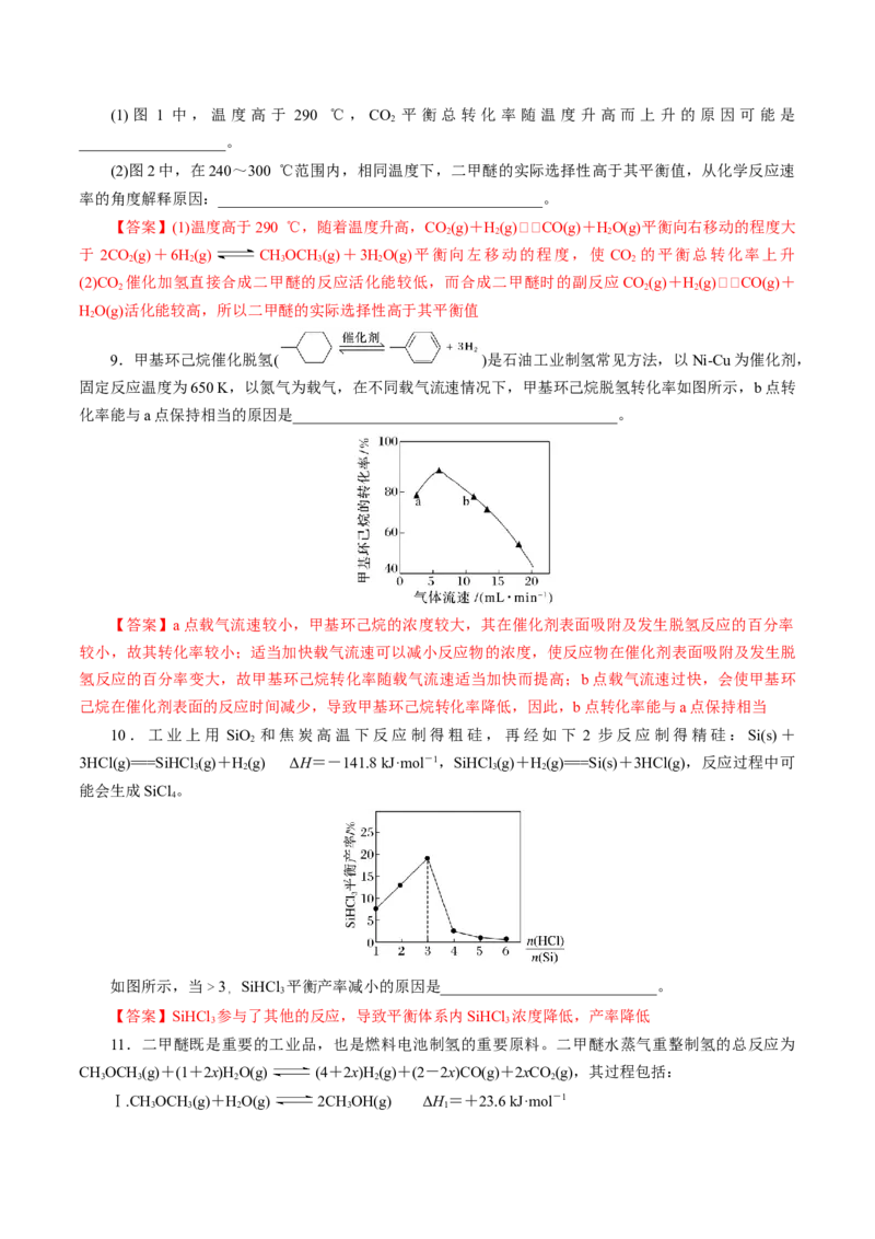 热点专项多平衡体系中最佳反应条件、选择性、转化率、产率判断（解析版）_05高考化学_2025年新高考资料_二轮复习_上好课2025年高考化学二轮复习讲练测（新高考通用）3379109