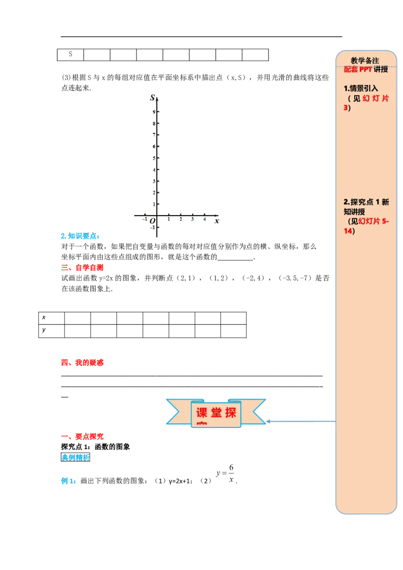 导学案19.1.2第1课时函数的图象_初中数学人教版_八年级数学下册_保存转存之后查看(1)_8下-初中数学人教版（2026春新版持续更新）_旧版-可参考_02课件+导学案（配套）