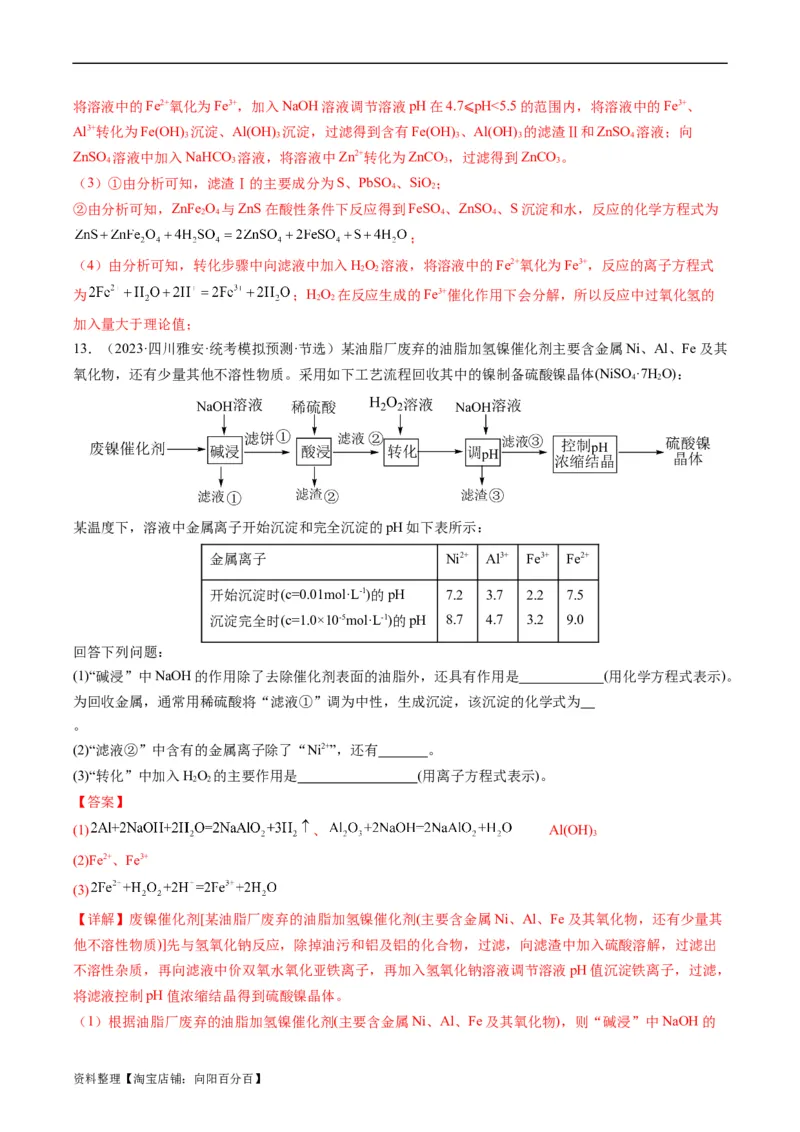 热点01陌生化学(离子)方程式的书写-2024年高考化学热点&middot;重点&middot;难点专练（新高考专用）（解析版）_05高考化学_新高考复习资料_2024年新高考资料_❤专项复习资料