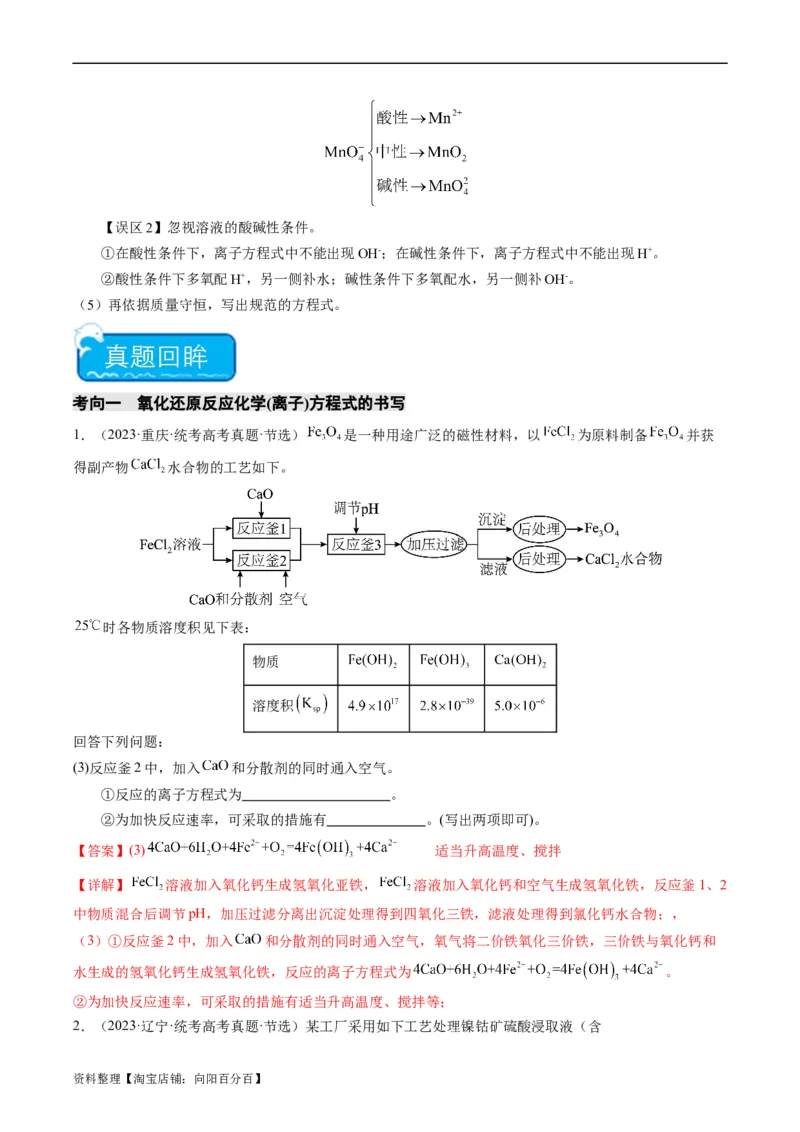 热点01陌生化学(离子)方程式的书写-2024年高考化学热点&middot;重点&middot;难点专练（新高考专用）（解析版）_05高考化学_新高考复习资料_2024年新高考资料_❤专项复习资料