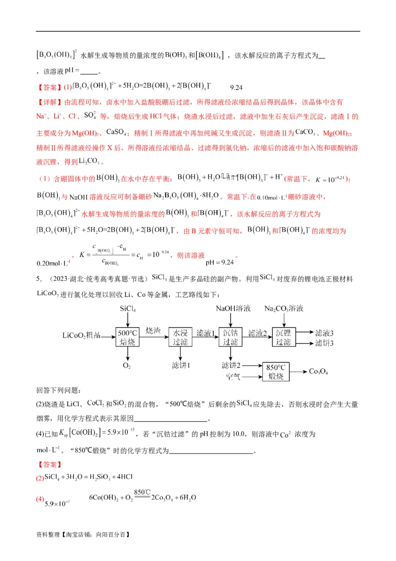 热点01陌生化学(离子)方程式的书写-2024年高考化学热点&middot;重点&middot;难点专练（新高考专用）（解析版）_05高考化学_新高考复习资料_2024年新高考资料_❤专项复习资料