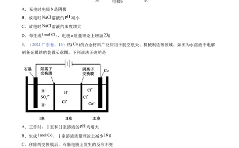 押广东卷第16题&nbsp;电解池、新型化学电源的应用（原卷版）_05高考化学_2024年新高考资料_5.2024三轮冲刺_备战2024年高考化学临考题号押题（广东卷）323301515