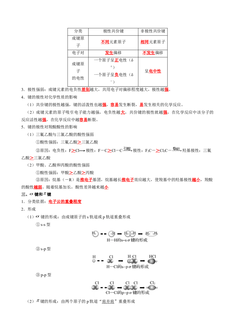 知识清单16++分子结构与性质-口袋书2024年高考化学一轮复习知识清单_05高考化学_2024年新高考资料_1.2024一轮复习_2024年高考化学一轮复习知识清单
