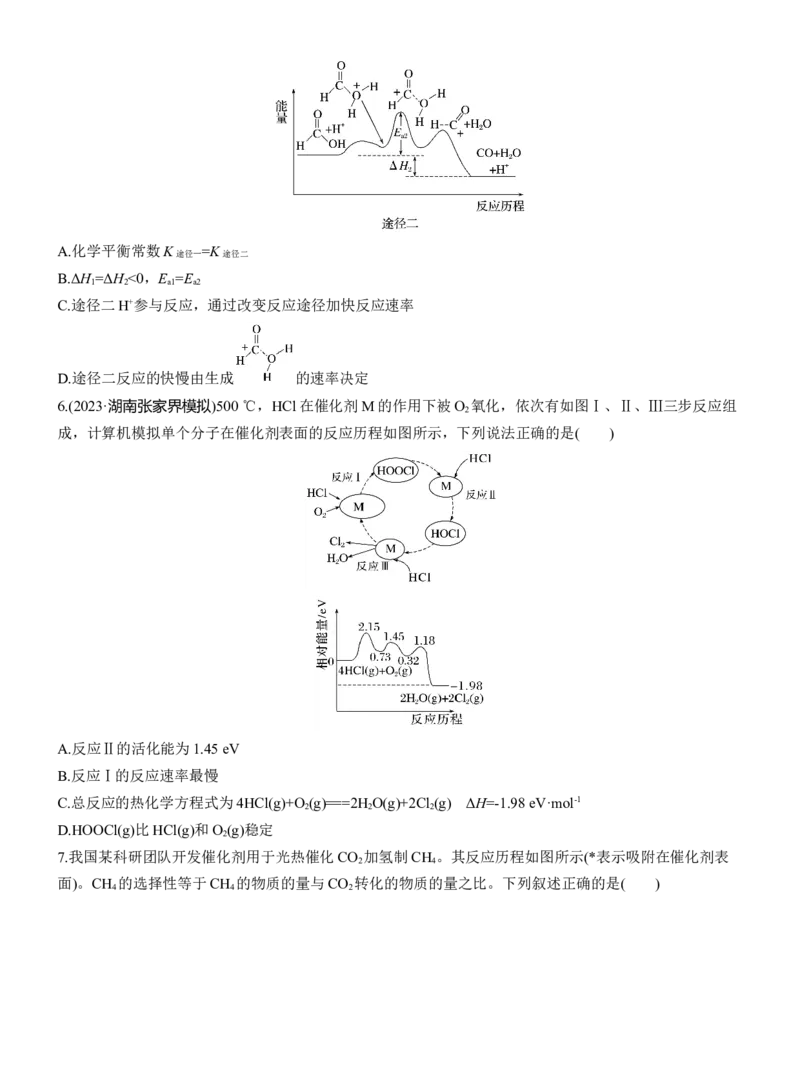 专题五　选择题专攻1　物质能量、能垒变化图像分析淘宝店：红太阳资料库_05高考化学_2025年新高考资料_二轮复习_2025年高考化学大二轮_2025化学二轮复习_题型突破练+考前特训