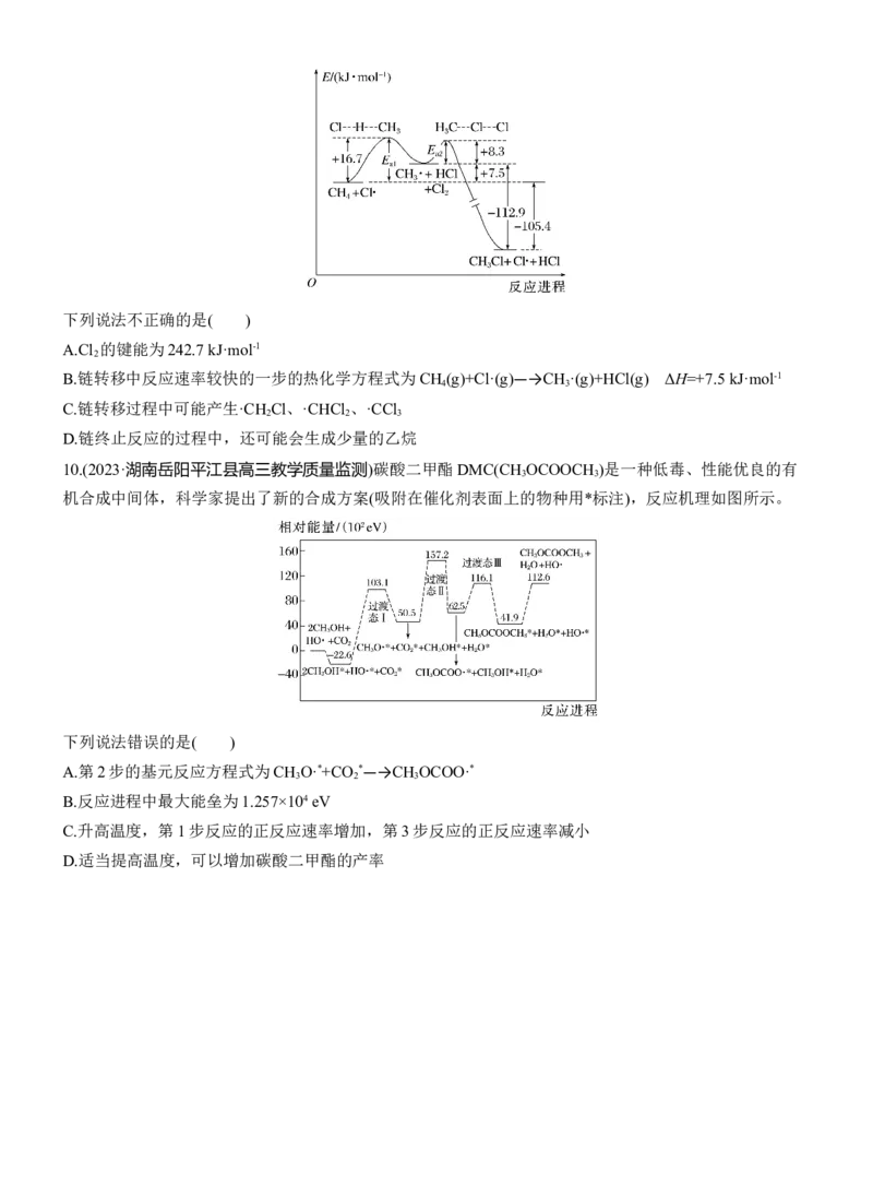 专题五　选择题专攻1　物质能量、能垒变化图像分析淘宝店：红太阳资料库_05高考化学_2025年新高考资料_二轮复习_2025年高考化学大二轮_2025化学二轮复习_题型突破练+考前特训
