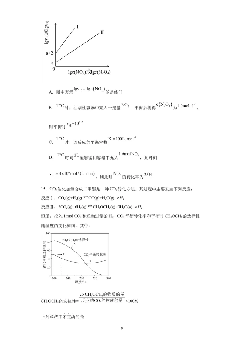 化学平衡图像分析（原卷版）_05高考化学_新高考复习资料_2024年新高考资料_一轮复习资料_2024届高三化学一轮复习&mdash;专项训练