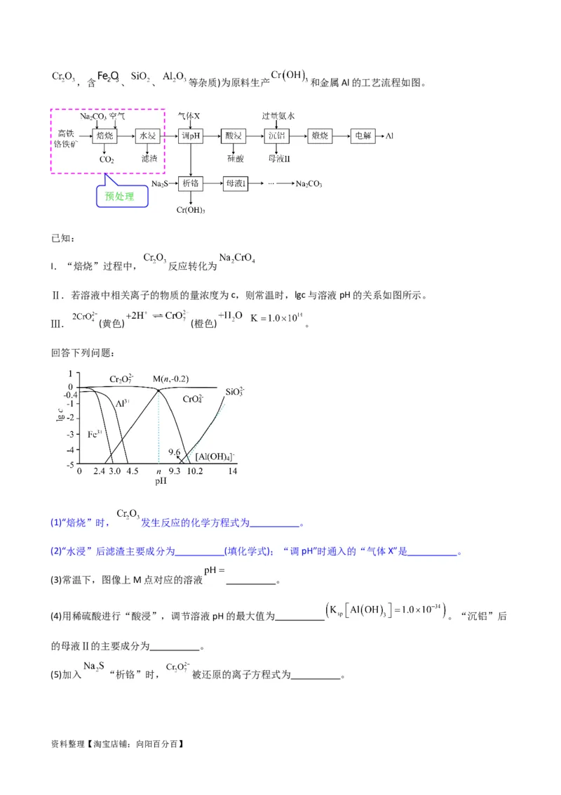 升级版微专题25化学工艺流程题-----原料的预处理（解析版）(全国版)_05高考化学_新高考复习资料_2024年新高考资料_一轮复习资料_备战2024年高考化学一轮复习考点微专题