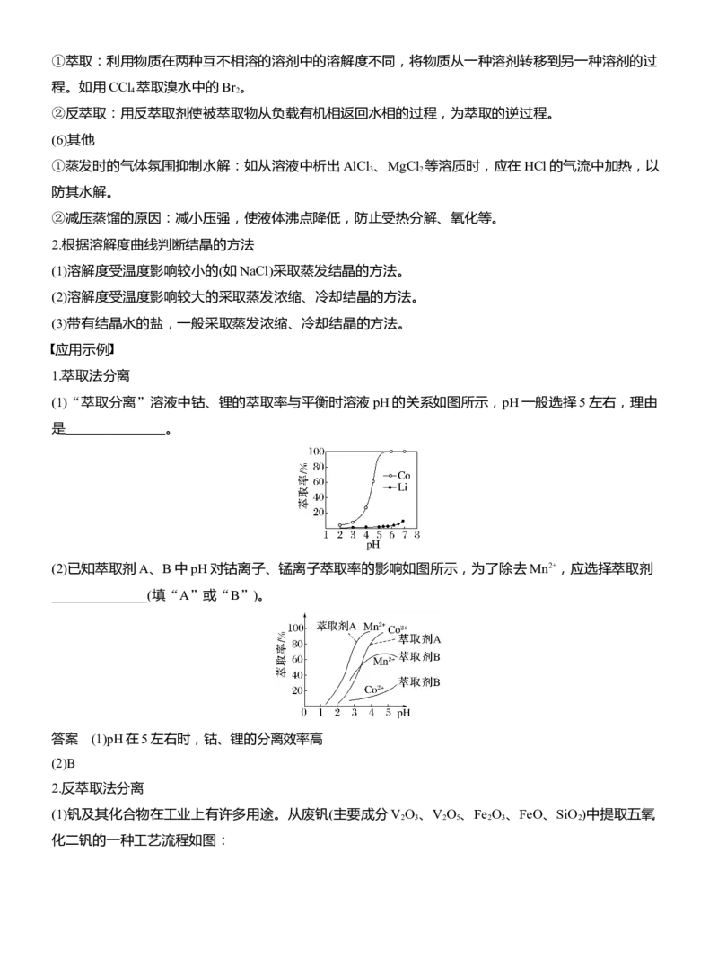 专题六　主观题突破3　化工生产中物质的分离与提纯淘宝店：红太阳资料库_05高考化学_2025年新高考资料_二轮复习_2025年高考化学大二轮_2025化学二轮复习