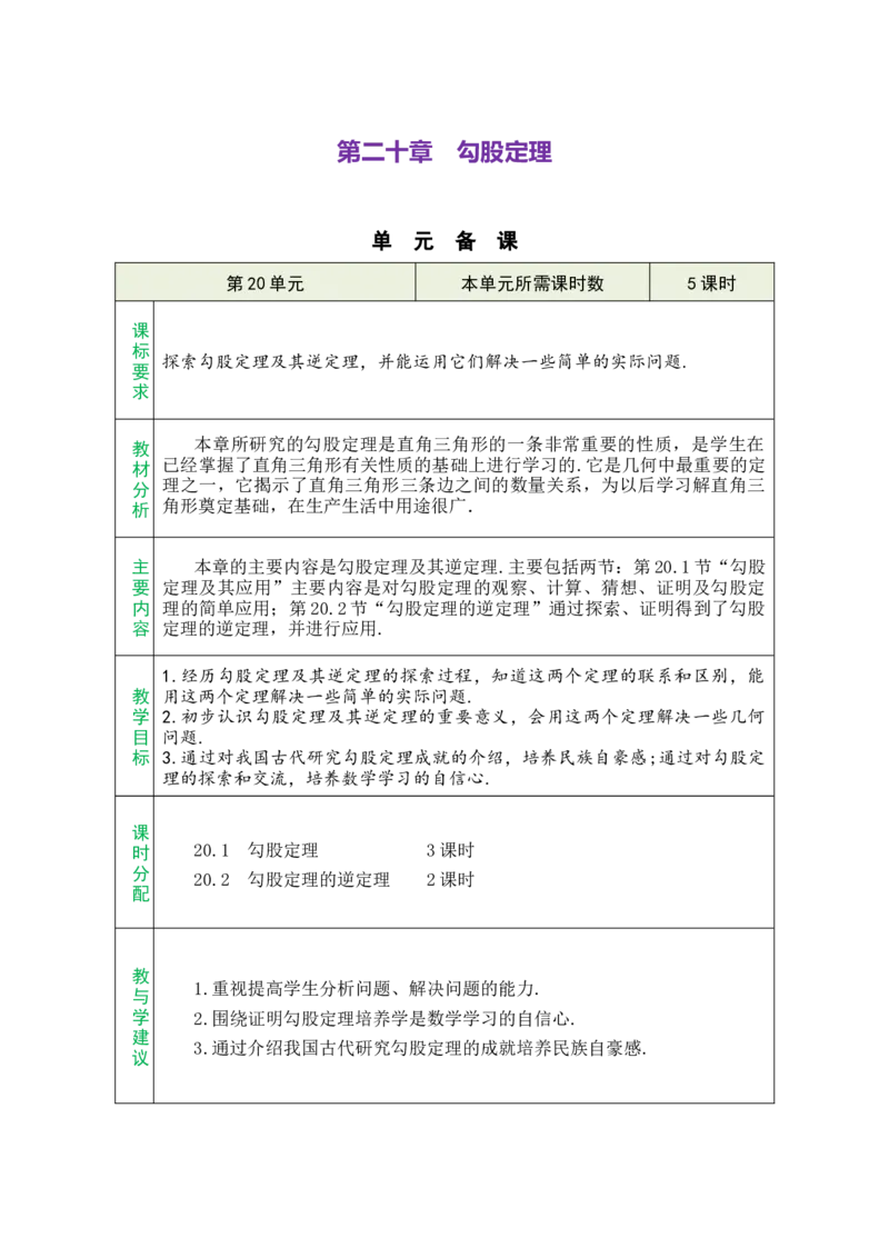 第二十章勾股定理_初中数学人教版_八年级数学下册_保存转存之后查看(1)_2026春季新版-持续更新中_第三套-东方_02.人教数学8下教案汇总26春_26春8下人数备课教案（单元一起）
