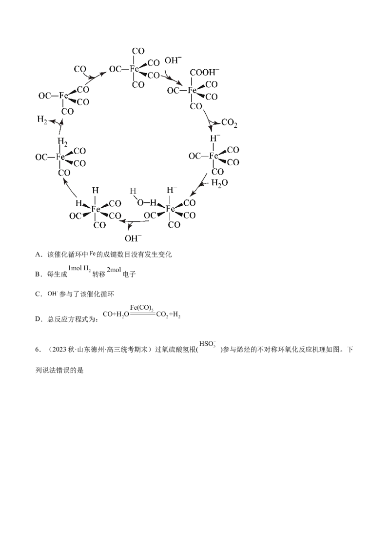 专题十七反应机理（专讲）-冲刺2023年高考化学二轮复习核心考点逐项突破（原卷版）_05高考化学_新高考复习资料_2023年新高考资料_二轮复习