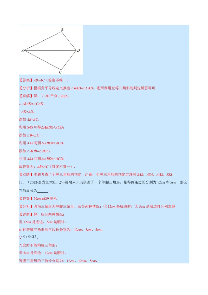 人教八年级上学期期中提升精选30题（重点突围）（解析版）_初中数学人教版_8上-初中数学人教版_旧版_07专项讲练_学霸满分八年级数学上册重难点专题提优训练（人教版）