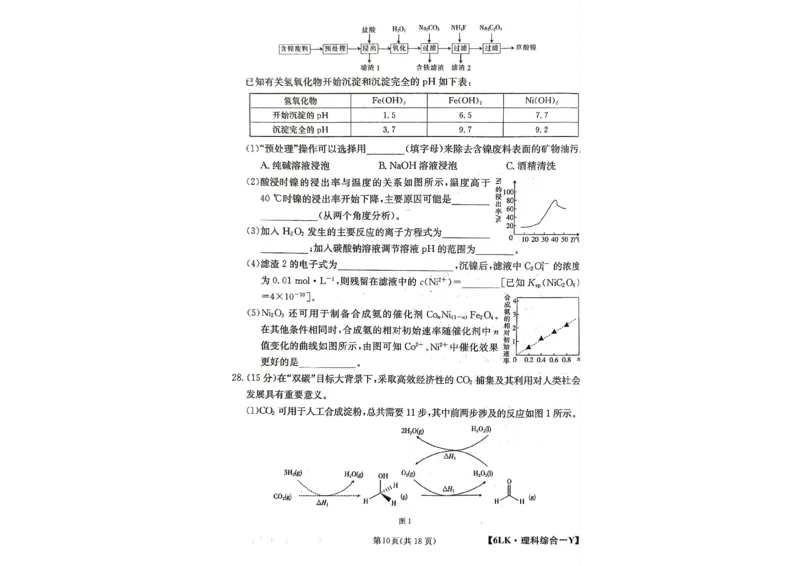 全国名校大联考6LK-Y理综试题_05高考化学_高考模拟题_新高考