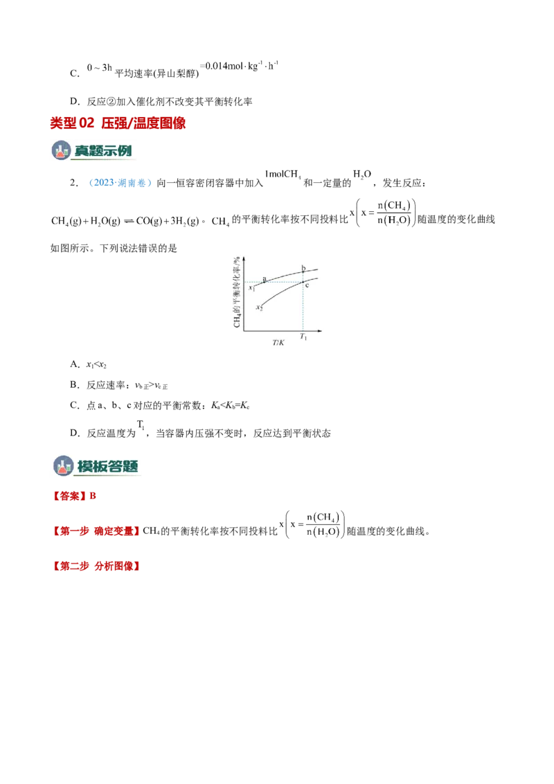 模板03化学反应速率与平衡图像分析(原卷版)_05高考化学_2025年新高考资料_二轮复习_2025年高考化学答题技巧与模板构建338868722_第一部分选择题突破