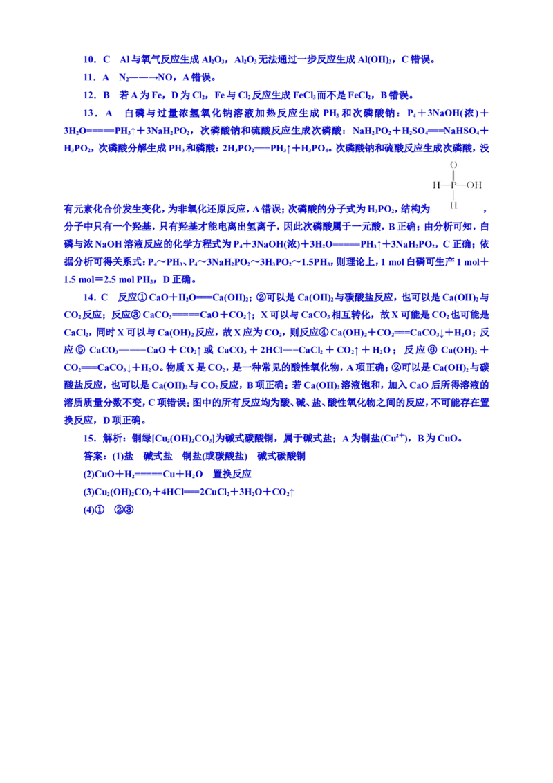 二：物质的转化及传统文化（含解析）_05高考化学_2025年新高考资料_专项练习_2025年高考复习化学课时检测（含解析）（完结）