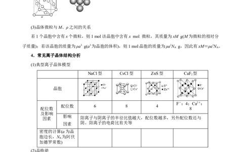专题讲座（七）晶胞的分析与计算（讲）-2024年高考化学大一轮复习精讲精练+专题讲座（原卷版）_05高考化学_2024年新高考资料_1.2024一轮复习