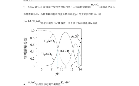 专题十四弱电解质的电离（专练）-冲刺2023年高考化学二轮复习核心考点逐项突破（解析版）_05高考化学_新高考复习资料_2023年新高考资料_二轮复习