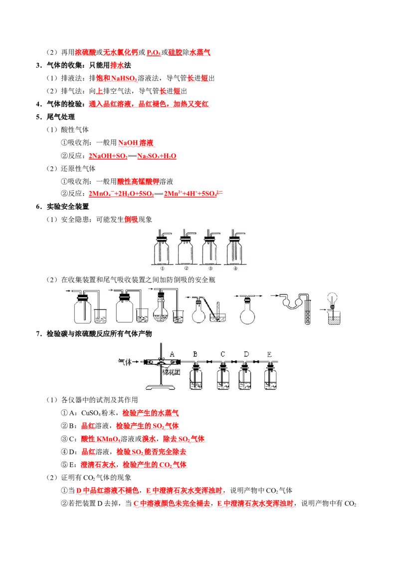 知识清单32+物质的制备-口袋书2024年高考化学一轮复习知识清单_05高考化学_2024年新高考资料_1.2024一轮复习_2024年高考化学一轮复习知识清单