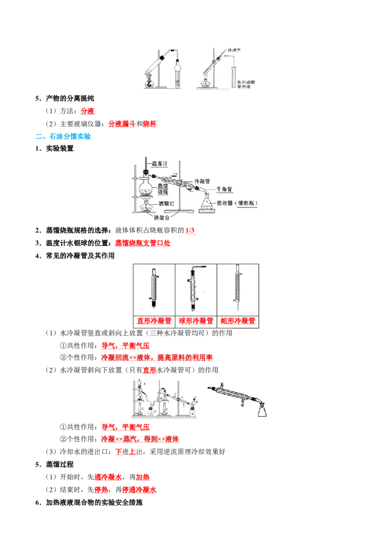 知识清单32+物质的制备-口袋书2024年高考化学一轮复习知识清单_05高考化学_2024年新高考资料_1.2024一轮复习_2024年高考化学一轮复习知识清单