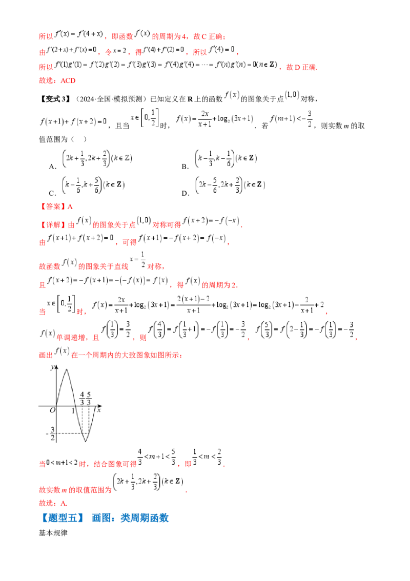 通关秘籍07函数性质（易错点七大题型）（解析版）-备战2024年高考数学抢分秘籍（新高考专用）_2.2025数学总复习_2024年新高考资料_5.2024三轮冲刺