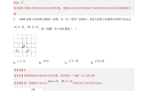单元测试第七章平面直角坐标系（B卷&middot;能力提升练）（解析版）_new_初中数学人教版_7下-初中数学人教版_7下-初中数学人教版（旧版）赠送_06习题试卷_2单元测试_单元测试（第1套）