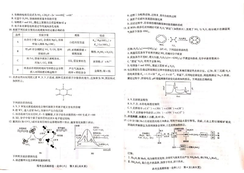 海南省2022-2023学年高三下学期高考全真模拟（六）化学_05高考化学_高考模拟题_新高考