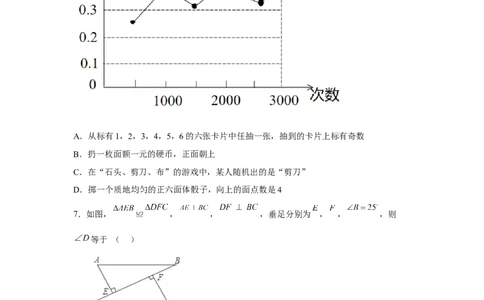黄金卷07-赢在中考黄金8卷备战2023年中考数学全真模拟卷（原卷版）（广东专用）_初中数学人教版_9下-初中数学人教版_10中考模拟卷