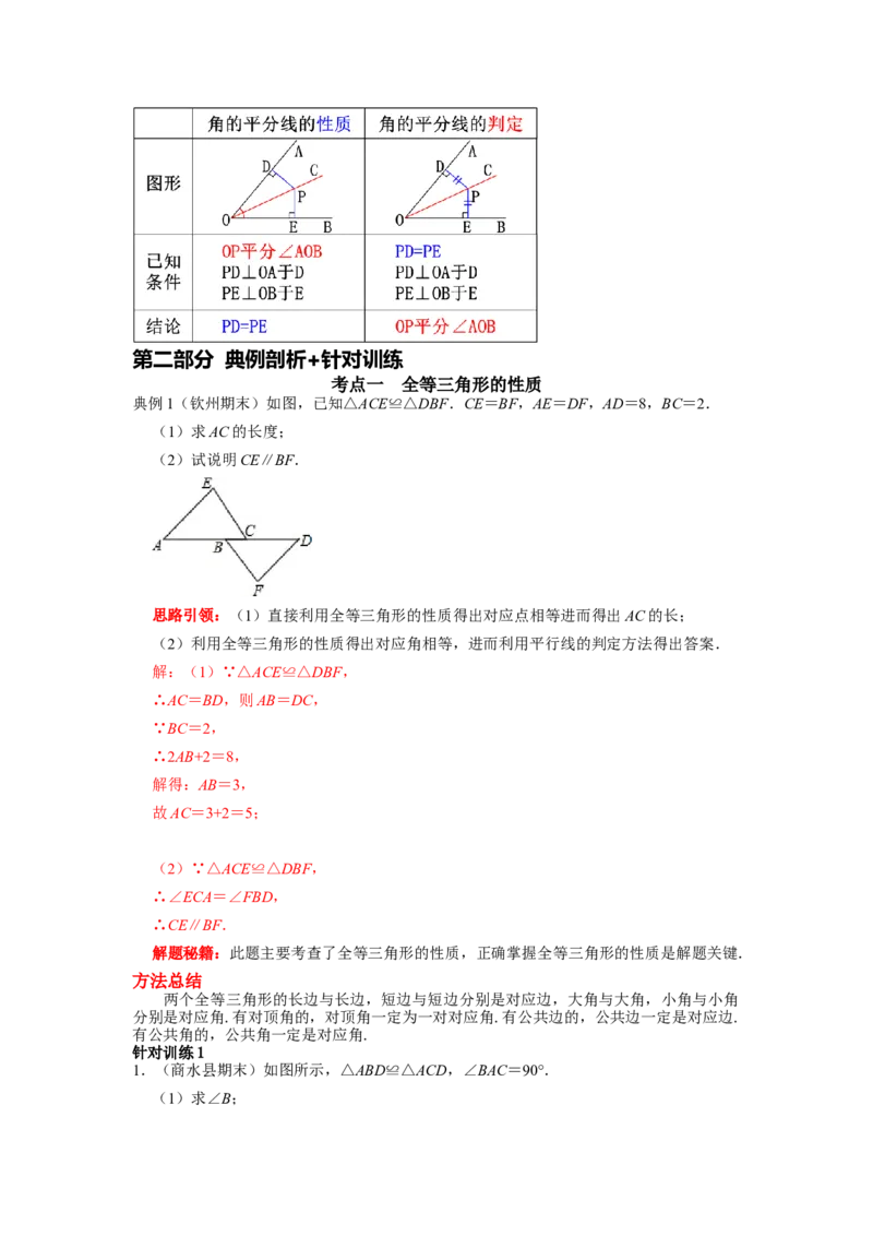 第10讲全等三角形核心考点及2022中考真题链接（解析版）-2022-2023学年八年级数学上册常考点（数学思想+解题技巧+专项突破+精准提升）（人教版）_初中数学人教版_8上-初中数学人教版