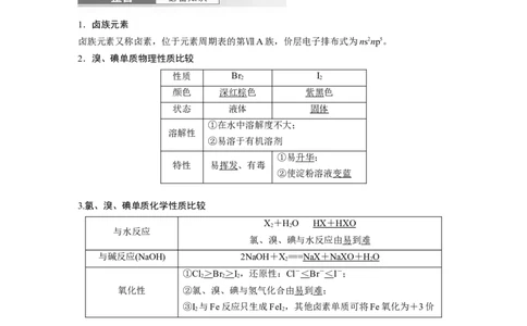 大单元二　第五章　第18讲　卤族元素　溴、碘单质的提取_05高考化学_2025年新高考资料_一轮复习_2025大一轮复习讲义+课件（完结）_2025大一轮复习讲义化学教师用书Word版文档全书