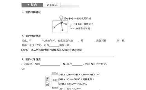 大单元二　第五章　第23讲　氨　铵盐_05高考化学_2025年新高考资料_一轮复习_2025大一轮复习讲义+课件（完结）_2025大一轮复习讲义化学学生用书Word版文档全书_2025大一轮复习讲义