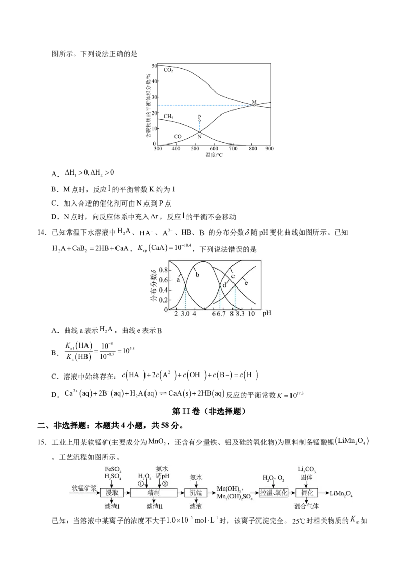 信息必刷卷01（河南专用）（原卷版）_05高考化学_2025年新高考资料_2025考前信息卷_2025年高考化学考前信息必刷卷（河南专用）3442786