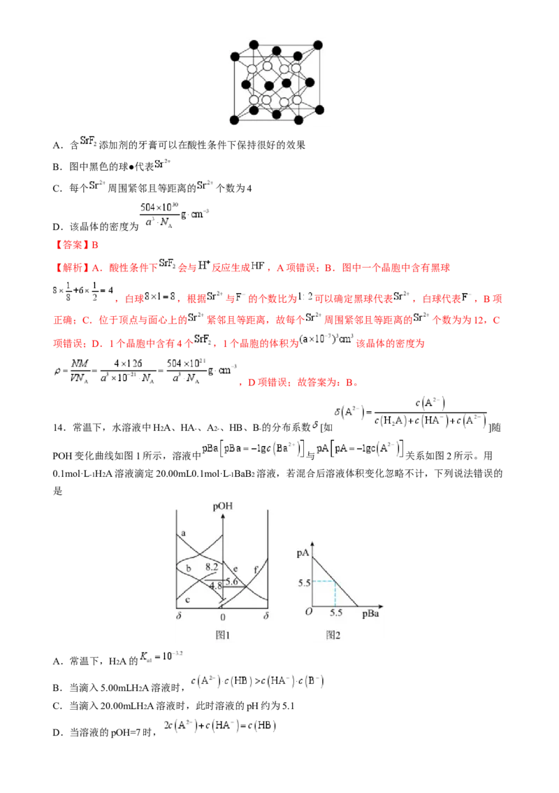收官测试押题卷2（144）（解析版）-备战2024年高考化学抢分秘籍（新高考专用）_05高考化学_2024年新高考资料_5.2024三轮冲刺_备战2024年高考化学抢分秘籍（新高考专用）322209527