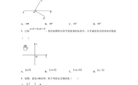 期中复习与测试（1）-挑战满分七年级数学下册阶段性复习精选精练（人教版）_初中数学人教版_7下-初中数学人教版_7下-初中数学人教版（旧版）赠送_06习题试卷_6期中期末复习专题