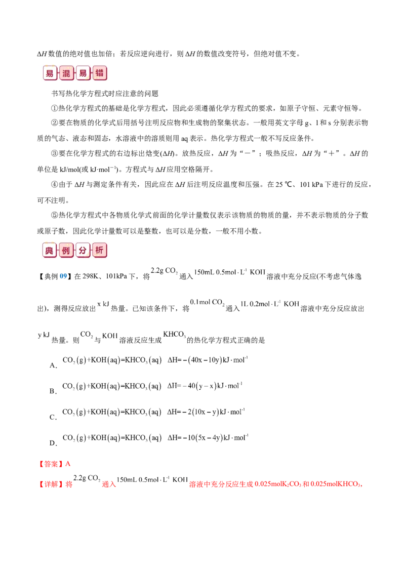 知识清单18++化学能与热能-口袋书2024年高考化学一轮复习知识清单_05高考化学_2024年新高考资料_1.2024一轮复习_2024年高考化学一轮复习知识清单