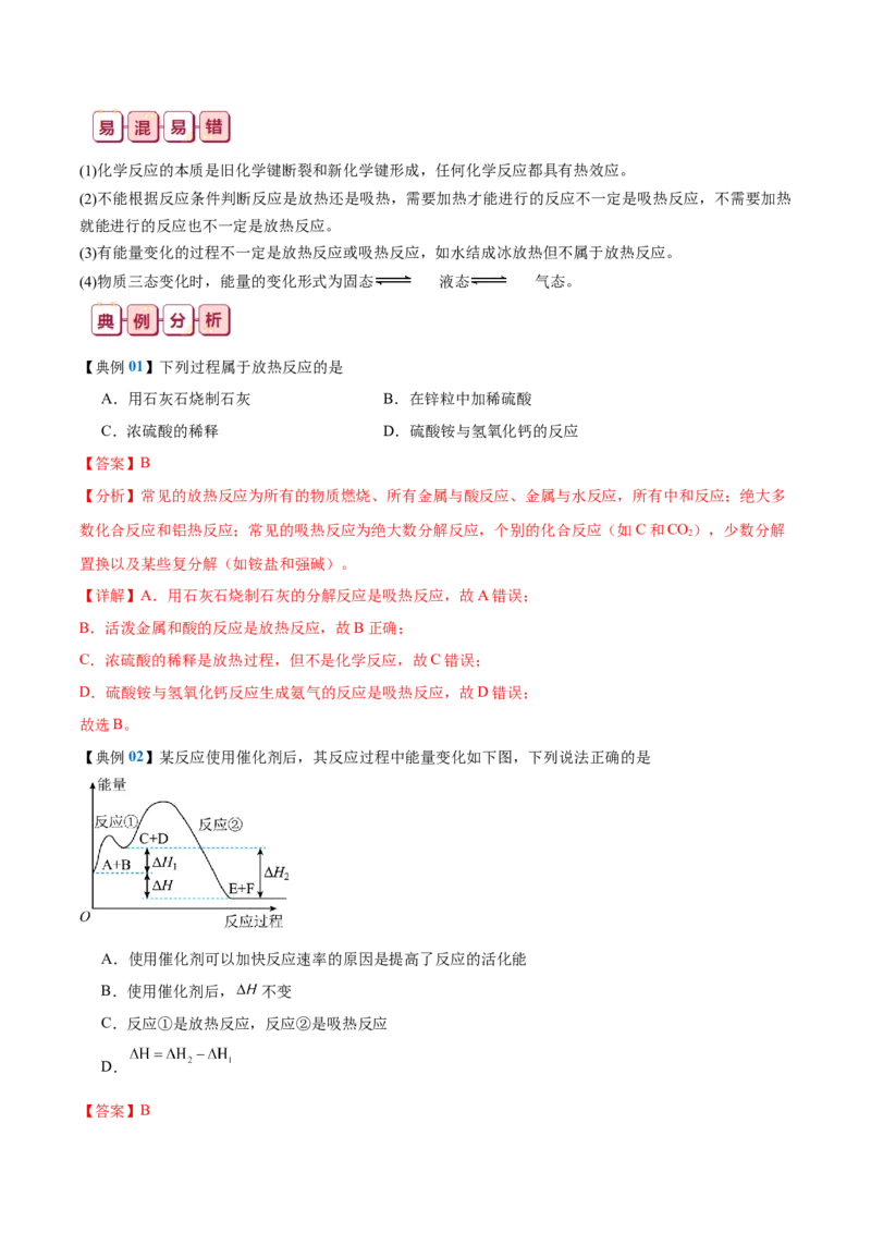 知识清单18++化学能与热能-口袋书2024年高考化学一轮复习知识清单_05高考化学_2024年新高考资料_1.2024一轮复习_2024年高考化学一轮复习知识清单