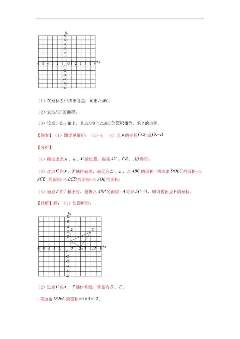 单元测试第七章平面直角坐标系（综合能力拔高卷）（解析版）_初中数学人教版_7下-初中数学人教版_7下-初中数学人教版（旧版）赠送_06习题试卷_2单元测试_单元测试（第5套）