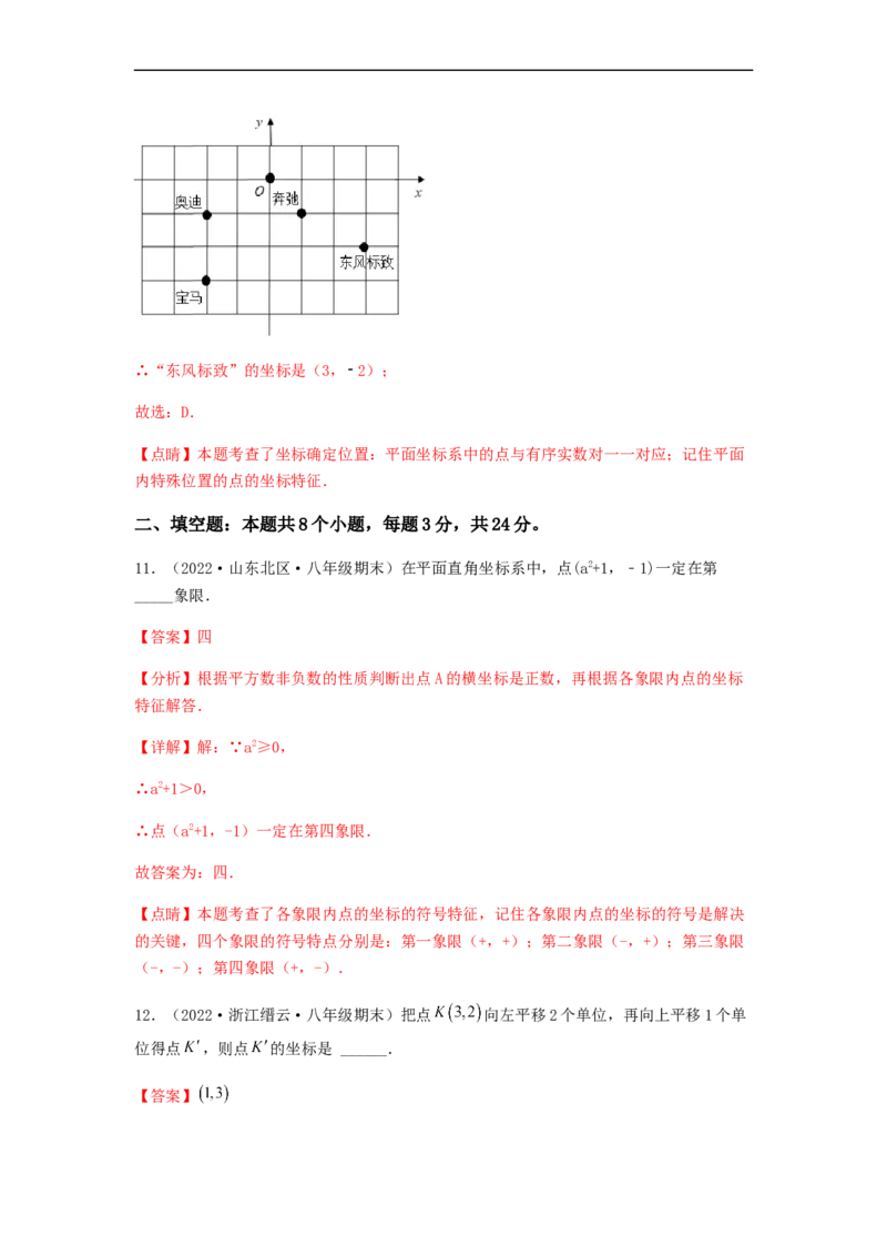 单元测试第七章平面直角坐标系（综合能力拔高卷）（解析版）_初中数学人教版_7下-初中数学人教版_7下-初中数学人教版（旧版）赠送_06习题试卷_2单元测试_单元测试（第5套）