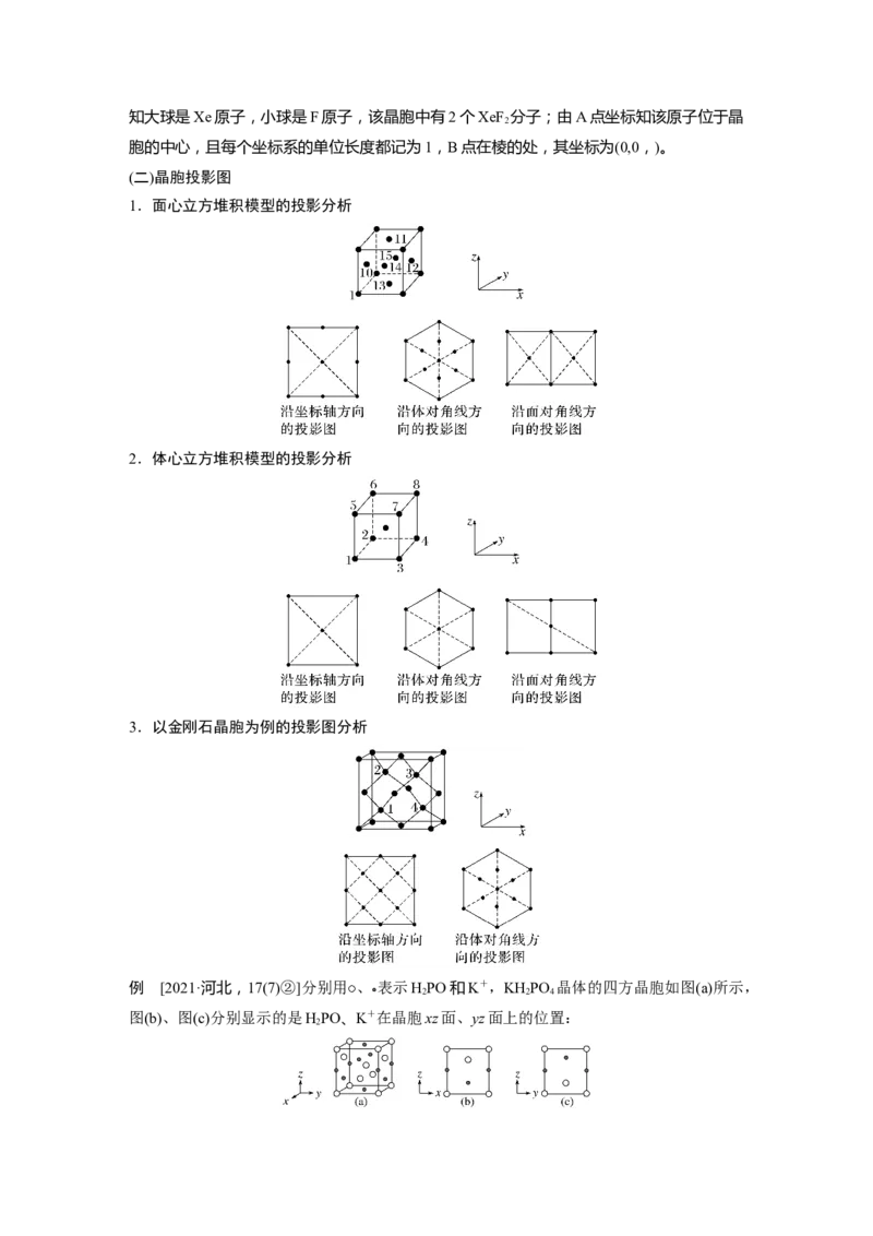 大单元三　第九章　热点强化15　原子分数坐标、投影图_05高考化学_2025年新高考资料_一轮复习_2025大一轮复习讲义+课件（完结）_2025大一轮复习讲义化学教师用书Word版文档全书