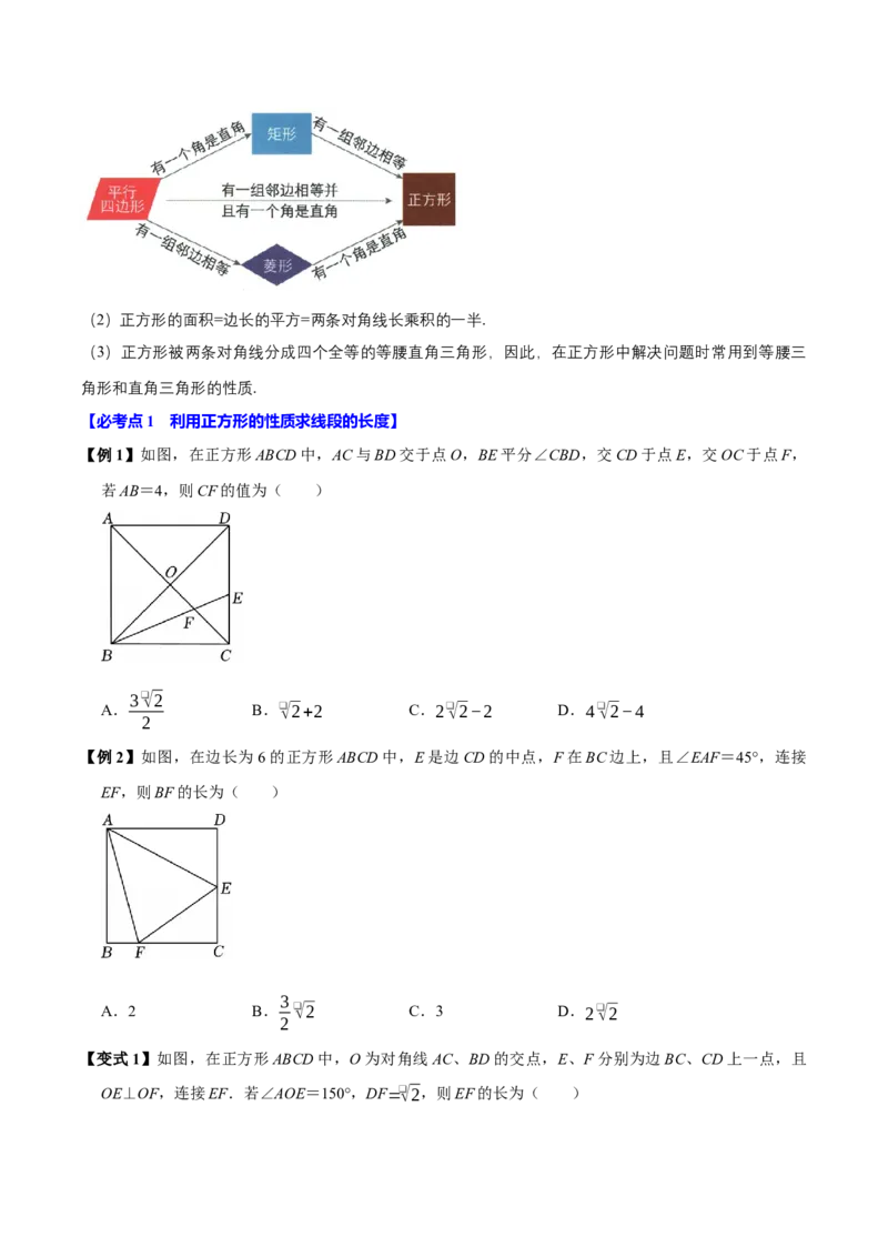 第09讲正方形（10个必考点）（必考点分类集训）（人教版）（学生版）_初中数学_八年级数学下册（人教版）_考点分类必刷题-U181