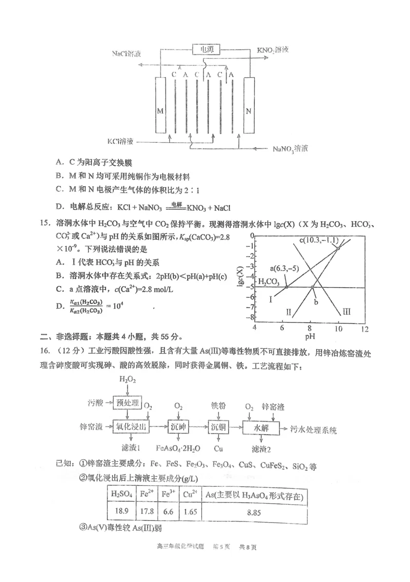 湖北省华中师范大学第一附属中学2022-2023学年高三第二次学业质量评价检测化学试题公众号：一枚试卷君_05高考化学_高考模拟题_新高考
