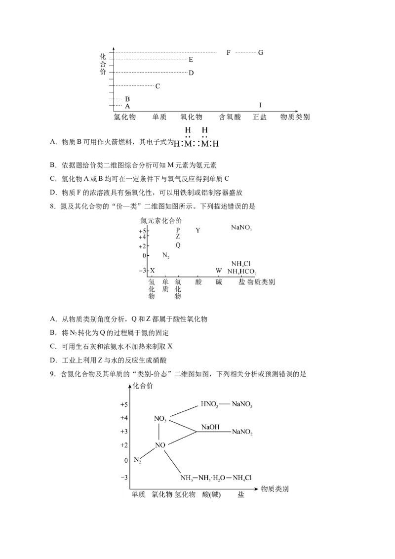 热点专项基于&ldquo;价一类&rdquo;二维的转化关系（原卷版）_05高考化学_2025年新高考资料_二轮复习_上好课2025年高考化学二轮复习讲练测（新高考通用）3379109_主题二元素及其化合物