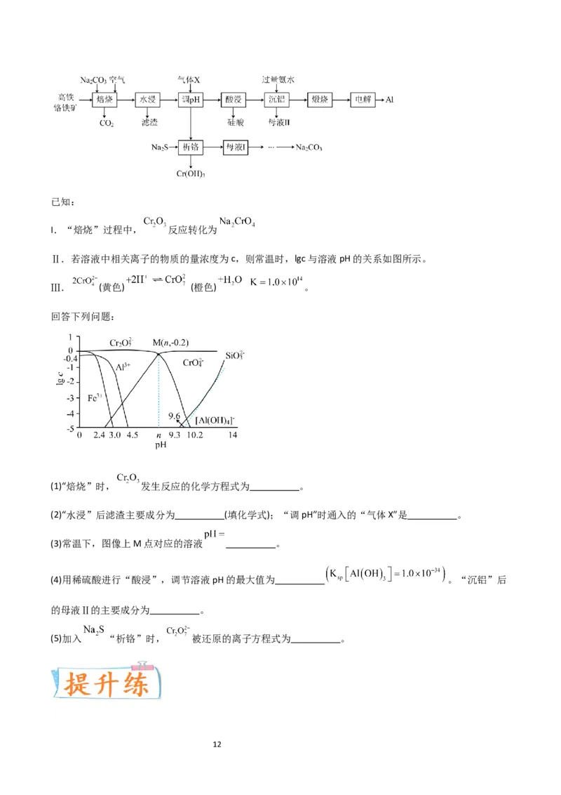 升级版微专题17热点金属及其化合物制备流程（V、Cr、Mn、Co、Ni）（原卷版）(全国版)_05高考化学_新高考复习资料_2024年新高考资料_一轮复习资料