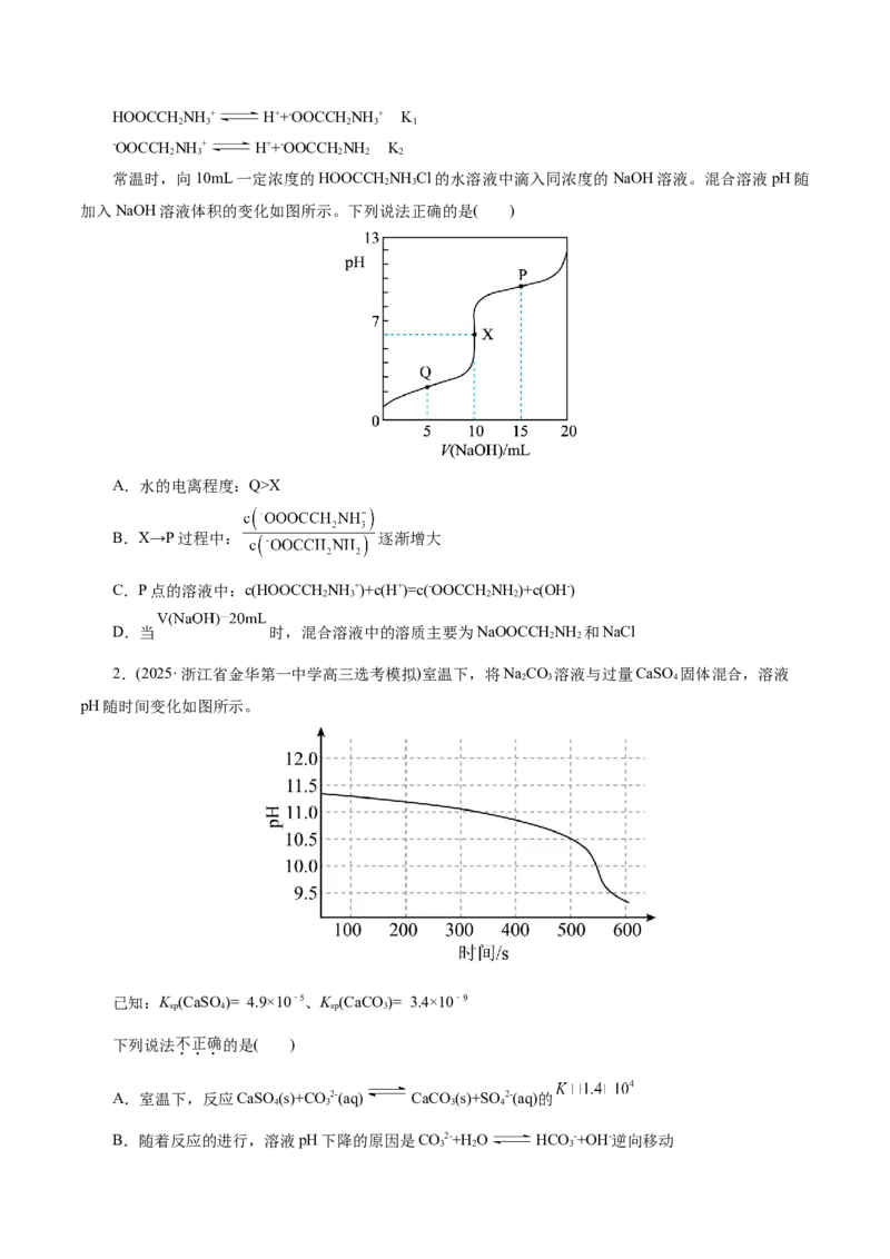 热点专项对数图像分析（原卷版）_05高考化学_2025年新高考资料_二轮复习_上好课2025年高考化学二轮复习讲练测（新高考通用）3379109_主题三化学反应原理