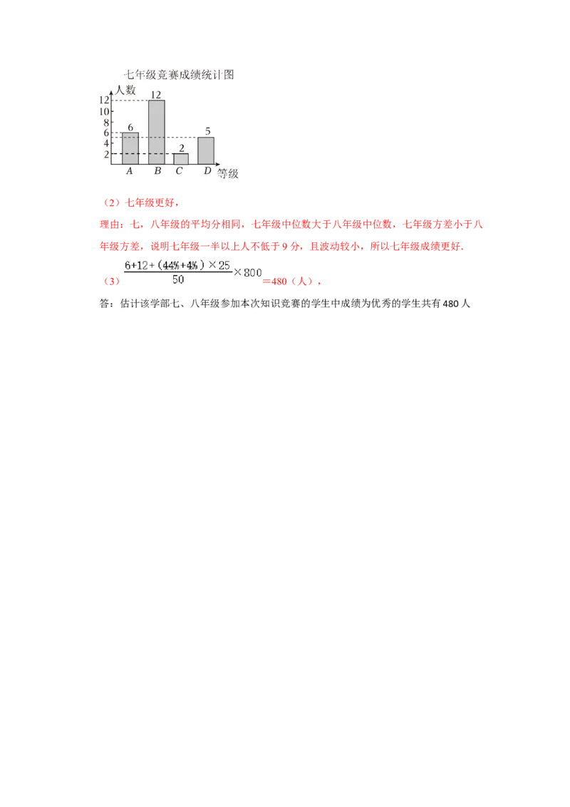 第20章数据的分析章末测试卷（教师版）_初中数学_八年级数学下册（人教版）_知识解读与题型专练-V14_2024版
